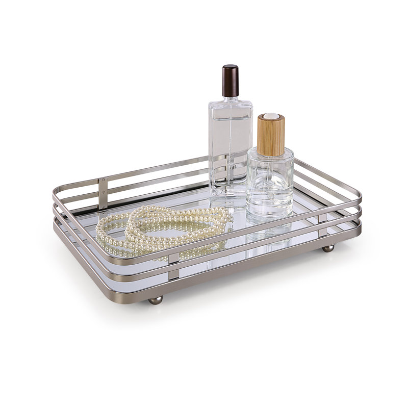 Plateau de miroir de maquillage Calimarie Classic, Chrome