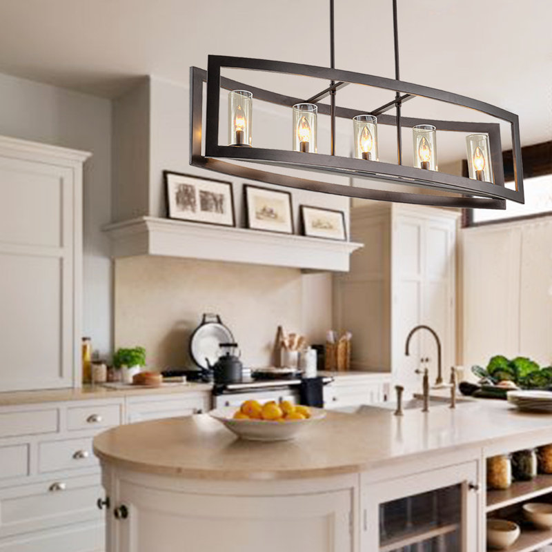 Benitez 5 - Light ORB French Country Farmhouse Chandelier