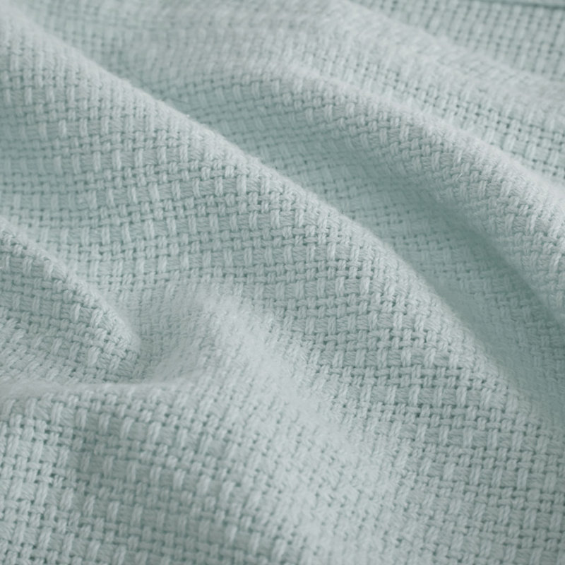 Couverture en coton Gracie Mills Brock Classic, Double/grand, Crème