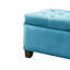 Banc de rangement / repose-pieds bleu Silas