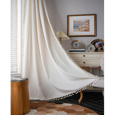Ensemble de 2 rideaux en coton Chenee Vintage