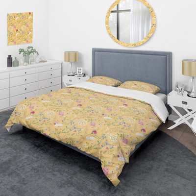 Watercolor Floral Vector - ensemble de housse de couette floral - polyester microfibre