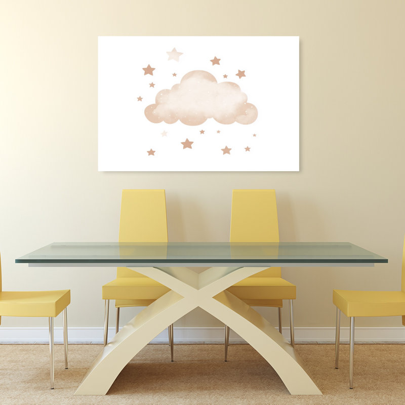 «Dreamy Watercolor Cloud Abstract Delicate Dreamy Landscape Nature», reproduction d'art mural, H 32 po x l 48 po