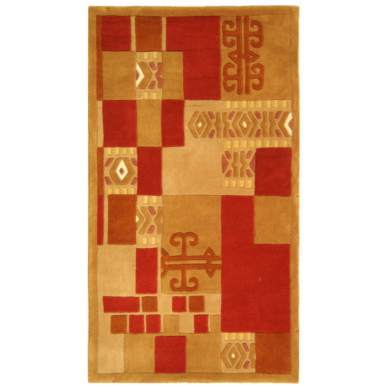 Red/Brown Area Rug, Rectangle 2' x 3'