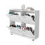 Armoire de rangement à chaussures inclinable avec plusieurs compartiments et design moderne