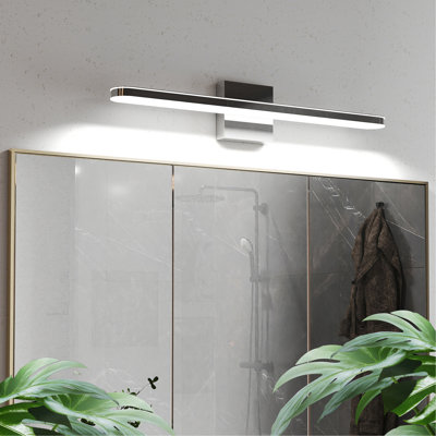 Modern Bathroom Light Fixtures Dimmable LED Vanity Lights Chrome Lamps for Bathover Mirror 24 Inch Vanity Sconces Indoor 12W Bar Lighting for Bathrooms Restroom Bedroom 6000K Wall Light for Bathroom