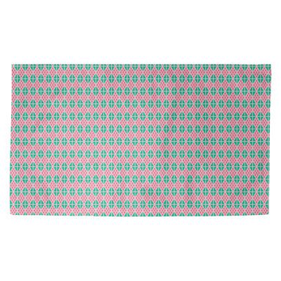 Tapis rose/bleu/bleu diamants Avicia