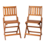 Patio Acacia Wood Folding Chair(Set Of 2)