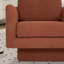 Fauteuil d'appoint pivotant rembourré à accoudoirs évasés-994436604