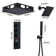 Rainfall Symphony 12" Flush Mount Rainfall Temperature Display Thermostatic Shower System with 64 Color LED and Music