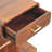 Chestnut T-bar Rounded Bedside
