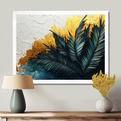 Art mural en velours vert Cordin - Palmiers et palmiers Cordin