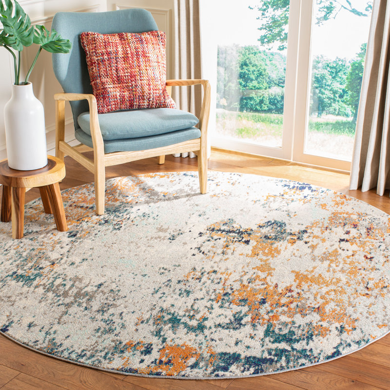 Encinal Abstract Area Rug, Round 201cm