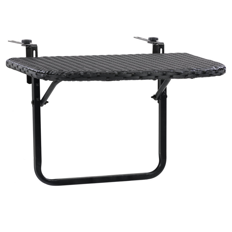 Aalliyah Wicker/Rattan Outdoor Folding Balcony Table