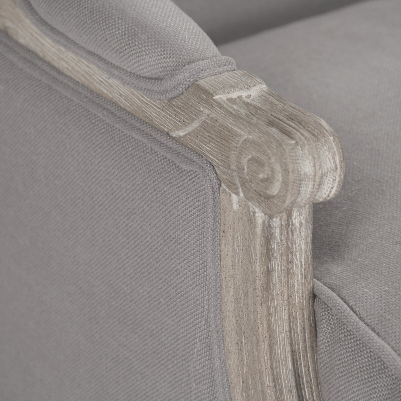 Bodil Linen Armchair, Gray 100% Linen, Light Gray