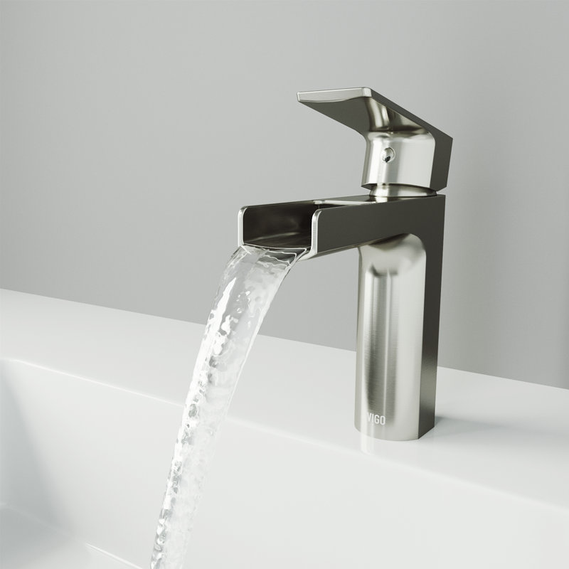 Ileana 7" H Single Handle Single Hole Bathroom Faucet, Brushed Nickel