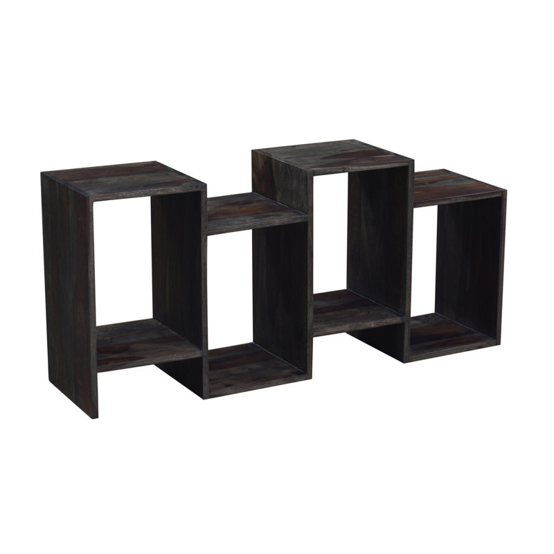 Bibliothèque géométrique en bois massif Gaugain, (4 tablettes) H 47,5 po x l 21,6 po x P 11,8 po