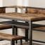 3-Piece Industrial Style Corner Breakfast Nook with L-Shape Bench, Straght Bench and Storage Dining Table, 5-Person Kitchen Dining Set-952751942
