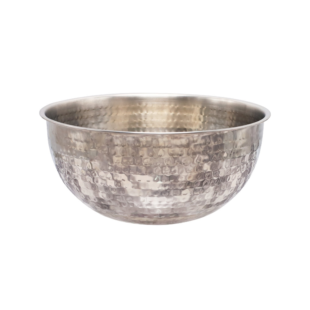 Buckingham Salad Mixing Bowl Stainless Steel with Hammered Effect