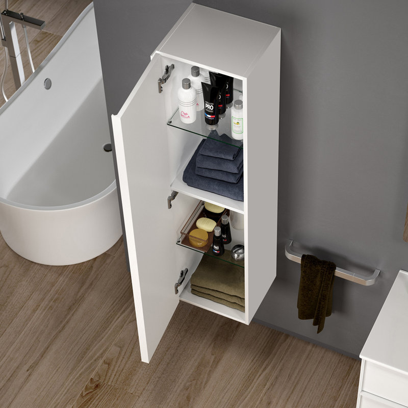 Palma Wall Mounted Bathroom Cabinet, Matte White