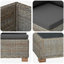  Rattan Lounge Set with Cushions GENDT 7 Piece Natural Rattan Patio Foam-1162237485