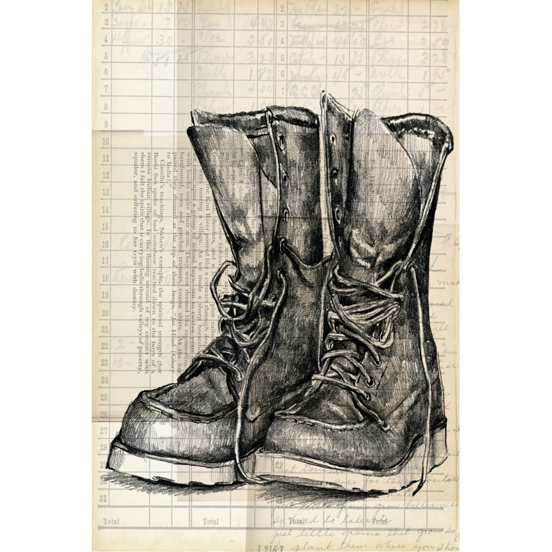 Boots On The Ground II by Jennifer Paxton Parker - No Frame Print on Canvas, 30cm H x 20cm W