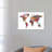 World Map Hearts Multicolor by Michael Tompsett - Print on Canvas-1117362211-1160843256-1117362213