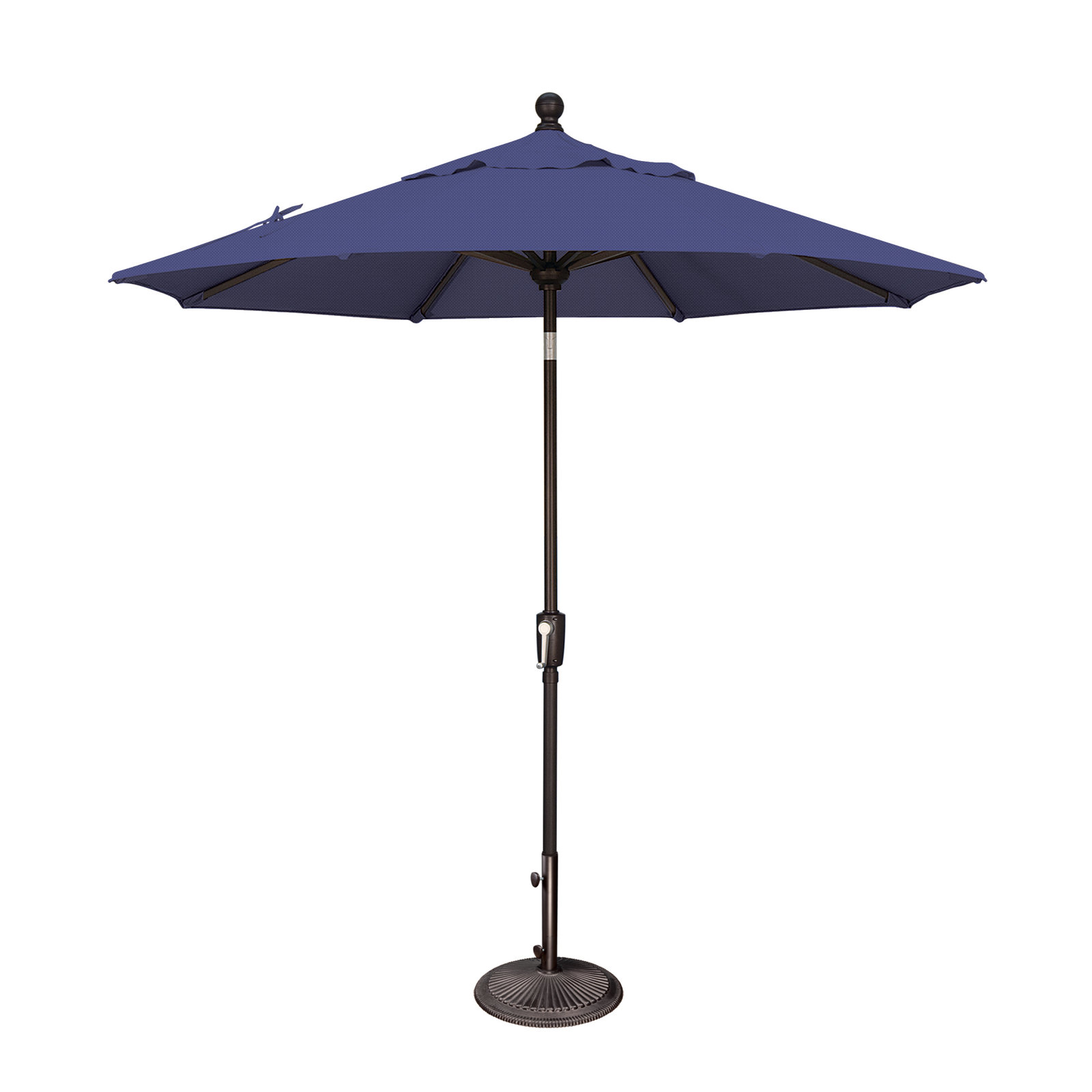 Launceston Market Umbrella, Blue Sky Solefin, Black, 96" H x 90" W x 90" D