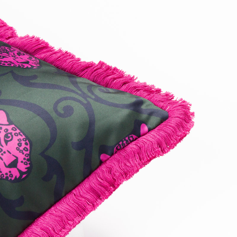 Abstract Square Cushion, Emerald