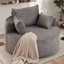 2 pièces - Fauteuil demi-tonneau en velours côtelé 49 po, chaise longue surdimensionnée à compression, aucun assemblage requis-629910758