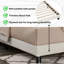 Ensemble de chambre à coucher 3 pièces, lit rembourré 3D moelleux avec deux tables de chevet-202584895