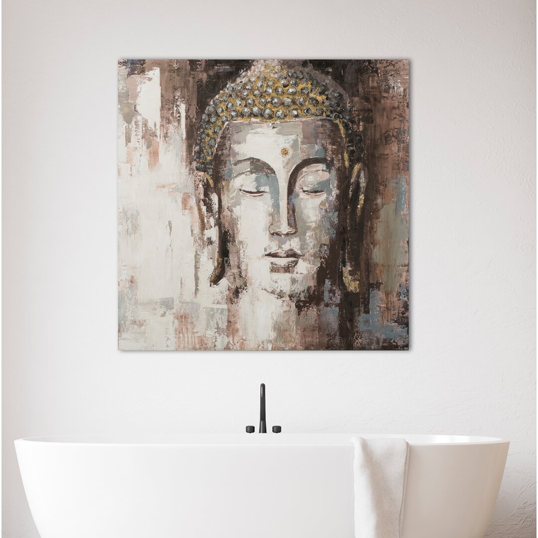 Leinwandbild Buddha mit schmalem Gesicht