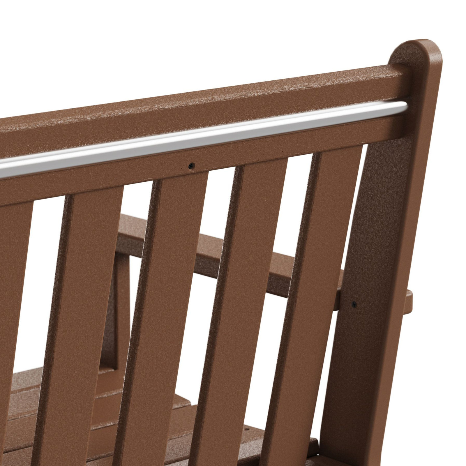 POLYWOOD® Vineyard Garden Bench, 35.25" H x 60" W x 24" D, Teak