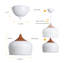 Luminaire suspendu moderne dôme blanc 11,8 pouces