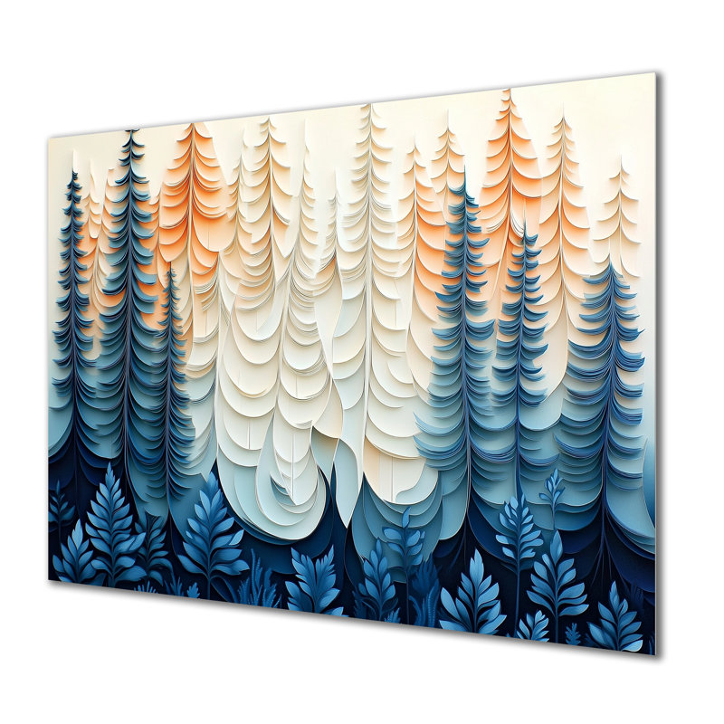 Papier pin, rêverie I - forêt verte, impression murale, L 32 po x H 24 po