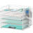 5 Tier Desk Organizer With Handle & Removable Pen Holders, Mesh Paper/File Organizer For Desk, Pink-222014930