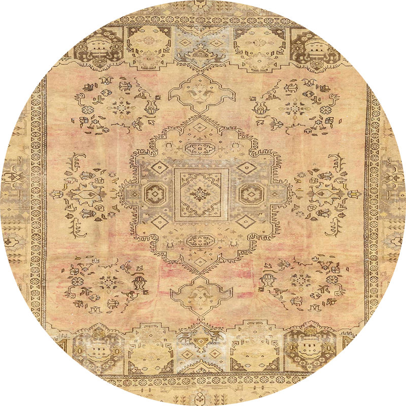 Abstract Indoor Rug, Round 7'