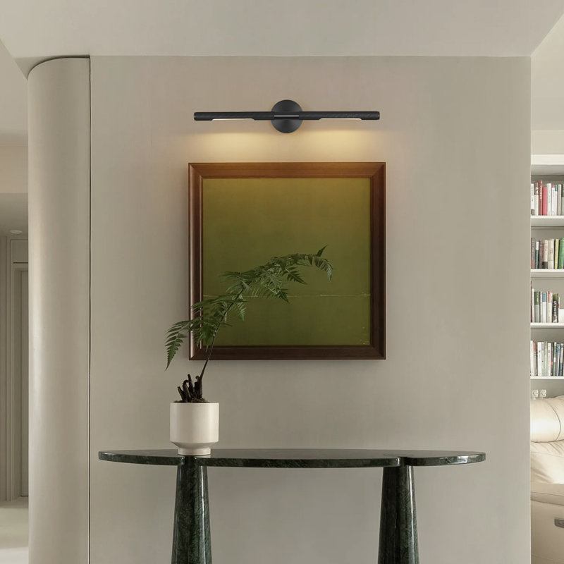 Matte Black 30'' Dimmable LED Rotatable Wall Sconce