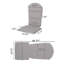  Coussin de chaise Malibu Adirondack avec attaches, tissu résistant à l'eau, gris-945665546