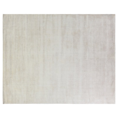 Silk handloomed Silk Silver Area Rug