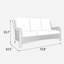 184.9cm Wide Metal Patio Sofa with Cushions-972228713-972228712
