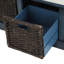 Banc de rangement avec 3 paniers en rotin classiques amovibles, banc d'entrée avec coussin amovible