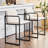 2Pcs Modern Beige Upholstered Counter Height Bar Stools With , Metal Frame And Padding For Kitchen, Dining Room, Home Support Padded Seat-544245063