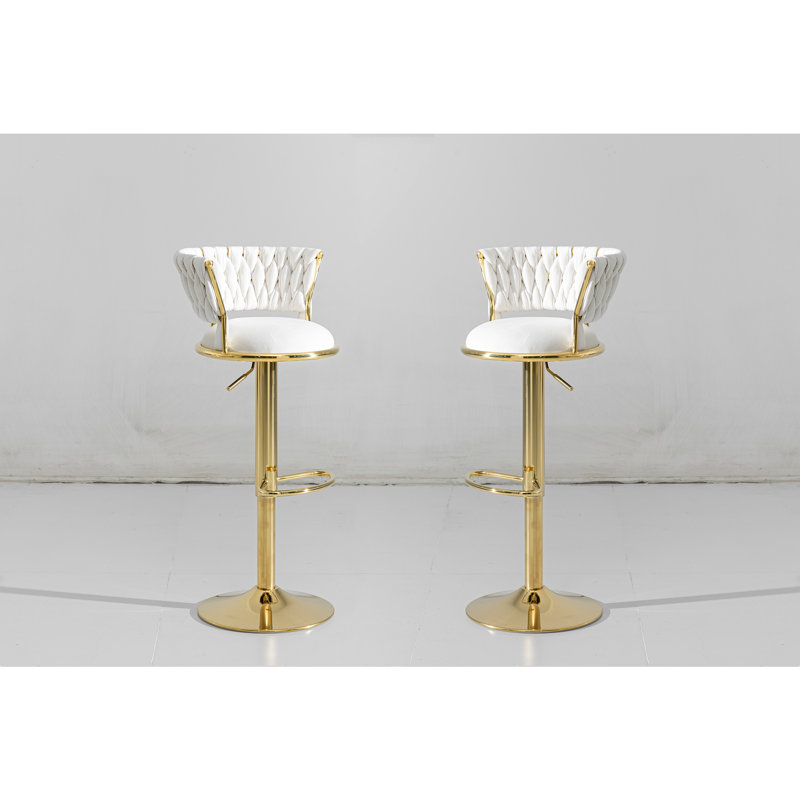 Ensemble de tabouret de comptoir pivotant à hauteur réglable Modestina Infinity, 2