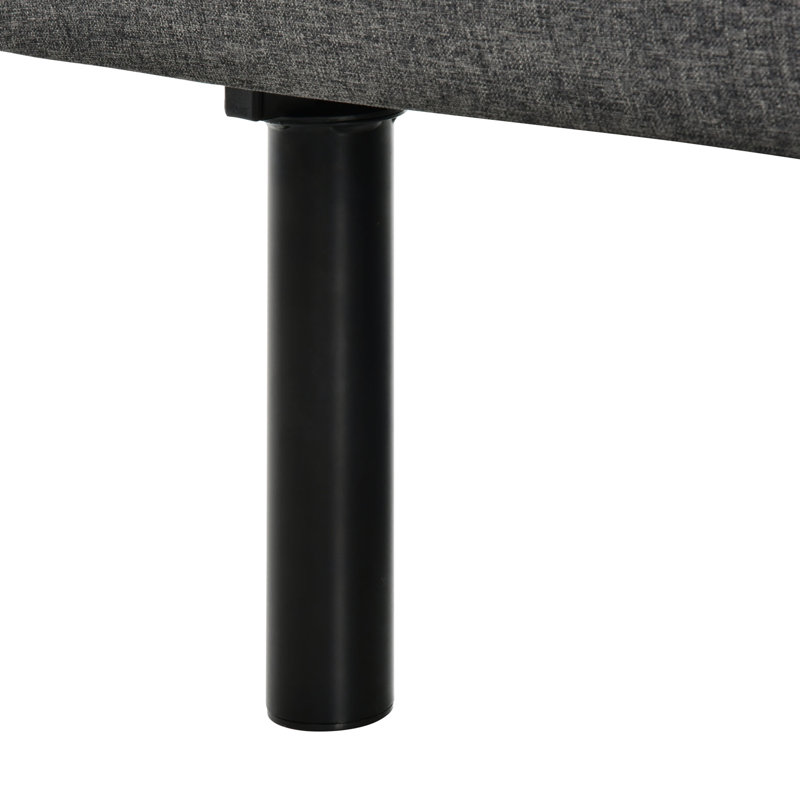 Lit simple réglable TG. Gris, inclinaison de la tête et des pieds, fonction de mémoire, télécommande sans fil. Compatible avec différentes mousses de matelas de la tête / du pied incliné, au choix, s'adapte à plusieurs matériaux