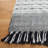 Vermont Flat Weave Wool/Cotton Striped Rug in Black/White-1613695358