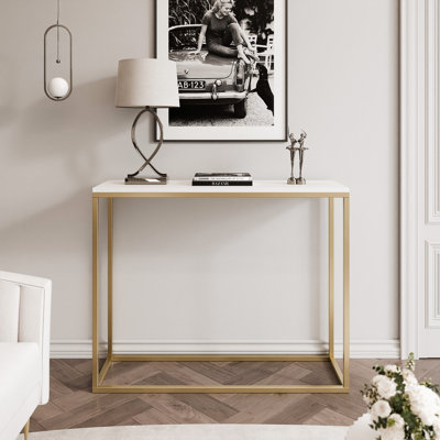 Stainless Steel Top Console Table