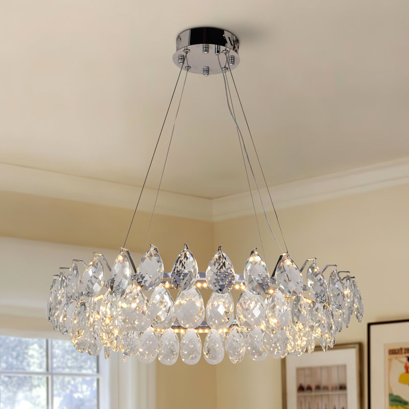 Led Dimmable Teardrop Crystal Chandelier