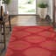 Kiwi Wool Geometric Area Rug in Pink/Red/Taupe-45410725