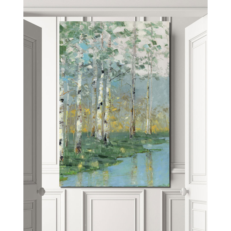 «Birch Reflections III», reproduction, H 27 po x l 18 po x 1,5 po, Toile tendue
